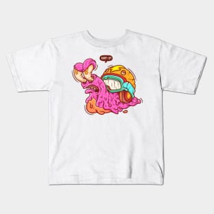 Racing Snail Funnny Kids T-Shirt